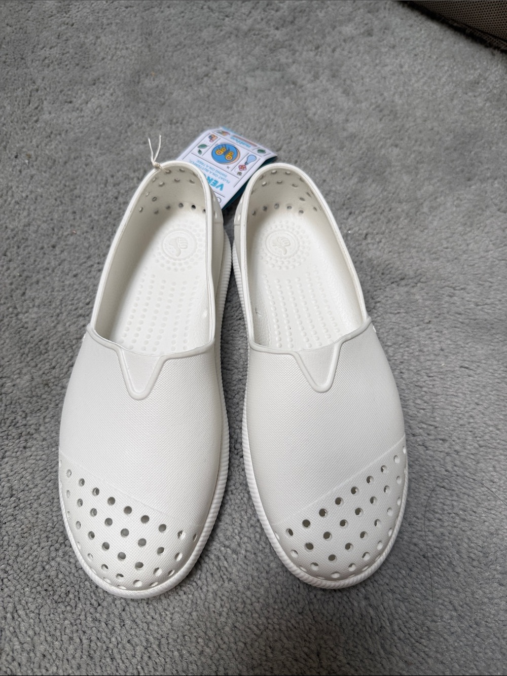 Native Kids White Slip-On Water-Resistant Shoes Verona